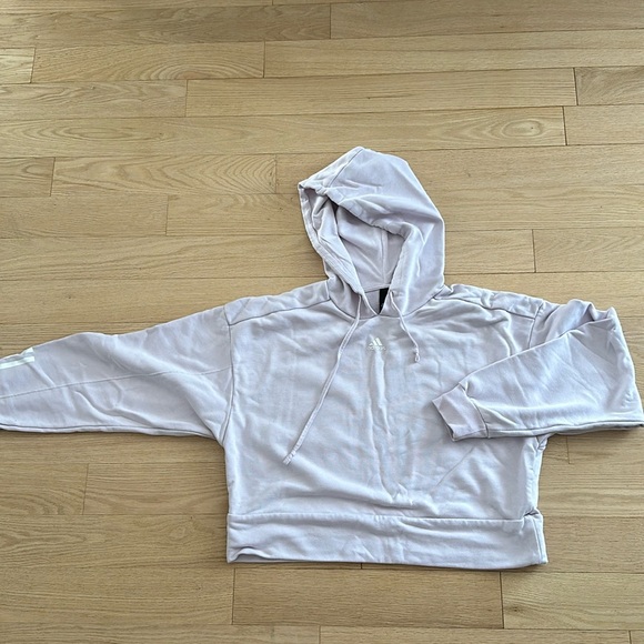 Pink ADIDAS cropped hoodie - Picture 1 of 4
